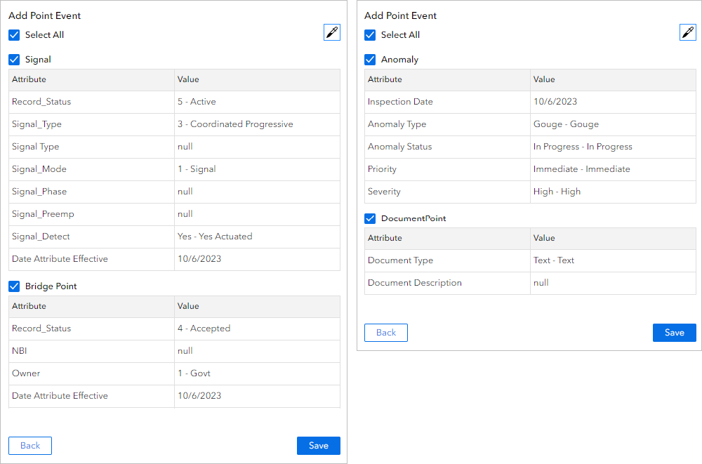 Manage event attributes