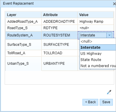 Event Replacement attributes Event Replacement attributes